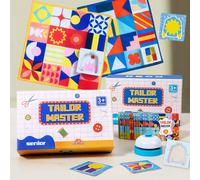 1 Set Gioco da tavolo per bambini con forme colorate, Gioco interattivo a due giocatori per sviluppare la cognizione spaziale, Giocattolo educativo STEM, Regalo per festival per bambini Battaglia del