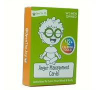 1 Set Gioco di carte per la gestione della rabbia, controllo delle emozioni e divertente gioco di carte, gioco da viaggio per riunioni familiari Carta tessile