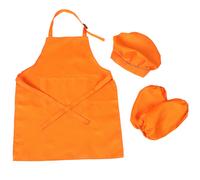1 Set Grembiule per Bambini Cappello da Cuoco Manica Grembiule da Cucina per