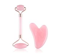 1 set Gua Sha Roller Massaggiatore Rullo for viso collo Occhio Resina Massaggio facciale Strumento Raschietto di bellezza Muscolo (Color : Pink)