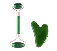 1 set Gua Sha Roller Massaggiatore Rullo for viso collo Occhio Resina Massaggio facciale Strumento Raschietto di bellezza Muscolo (Color : Green)