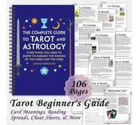 1 Set Guida ai Tarocchi, Significati e Schemi dei Tarocchi per Principianti, Manuale di Pratica Spirituale, Include Simboli Mistici - Spada, Graal, Luna, Albero, Disegni a Pentagramma, Kit Fai-da-Te p