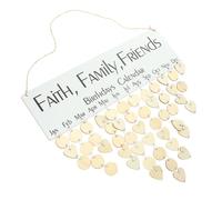 1 set in sospeso per calendario in legno fai -da -te parole amiche di