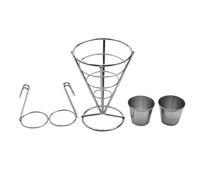 1 Set Iron Art Porta patatine monotesta Cesto per snack conico elettrolitico