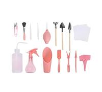 1 Set Kit di piante grasse da giardino Mini strumento giardinaggio manuale for interni, for fioriera bonsai in miniatura fata piantagione cura(Set of 16 Pink)