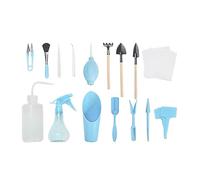 1 Set Kit di piante grasse da giardino Mini strumento giardinaggio manuale for interni, for fioriera bonsai in miniatura fata piantagione cura(Set of 16 Blue)