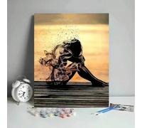 1 Set Kit Dipinti a Numeri FAI DA TE, Tema Dissipazione, Senza Cornice, Regalo Ideale per Compleanni, Vacanze, Senza Esperienza di Pittura Richiesta, Può Essere Usato Come Decorazione da Parete, Facil