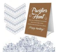 1 Set Kit per Shower Game per bambini, include pacifier in acrilico, logo per le vacanze e mini patifizer trasparente, adatto come regalo per feste di genere ed eventi - per età 14+ - regalo perfetto 