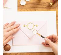 1 set kit sigillo di cera metallo stampo sigillo di cera anello ceralacca set