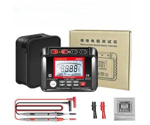 1 Set KM502C Digital Isolamento Resistenza Tester 10G Ohm Megohmmetro con Calcolo Auto PI Archiviazione Dati per Riparazione Elettrica Test Nero