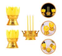 1 Set LED Electronic Incense Burner LED Lotus Flower Lamp Buddhist Supplies