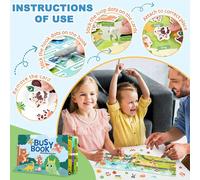 1 Set Libro di Adesivi Riutilizzabili, Adatto per Bambini di 3+ Anni, Può Coltivare l'Apprendimento delle Lettere e il Vocabolario dei Bambini, Esercitare il loro Sviluppo Logico e le Capacità di Adde