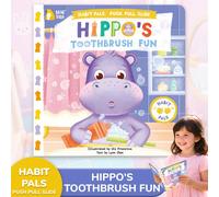 1 Set Libro interattivo per bambini con giochi di scorrimento, libro di esplorazione a tema ippopotamo, 1 libro interattivo per l'igiene orale dei bambini, include design push, pull, slide, libro di a