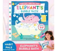 1 Set Libro interattivo per bambini con scala scorrevole, libro interattivo per il bagnetto con elefante per coltivare buone abitudini di igiene, libro esplorativo, giocattolo educativo per la prima i