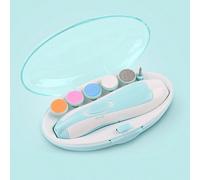 1 Set Limetta per unghie elettrica multifunzionale per neonati, bambini e bambini piccoli, 6 testine di smerigliatura, 4 velocità, cura di unghie di dita di mani e piedi Tagli UnicaBlocchi di coloreAB