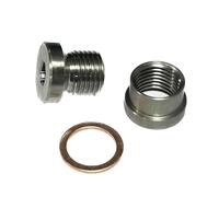 1 set M12*1.25 Kit di tappi e dadi in acciaio inossidabile S304 for l'installazione della saldatura del sensore di ossigeno di scarico, dado e tappo del sensore Lambda