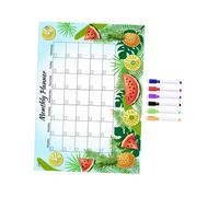 1 Set Magnetic Acrylic Monthly and Weekly Planner Board for Refrigerator, Reusable Wipeable Memo Board with Wipeable Surface for Planning Daily Tasks
