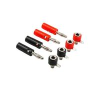 1 set maschio e femmina J072 spina a banana da 4 mm maschio e femmina for inserire il connettore a banana(Plug With Socket,YELLOW_1PCS)