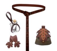 1 Set Medievale Cosplay Set Cintura Pozione Bottiglia Tazza Titolare Halloween Rinascimento Accessori Per Le Donne E L'Uomo, VKST176GN, Taglia unica