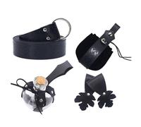 1 Set Medievale Cosplay Set Cintura Pozione Bottiglia Tazza Titolare Halloween Rinascimento Accessori Per Le Donne E L'Uomo, VKST162BK, Taglia unica
