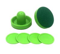 1 Set Mini Air Hockey Pushers e Air Hockey Pucks Piccole Dimensioni Hockey Paddles 2 Green Pushers, 96mm
