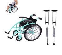 1 set mini bambola per sedia a rotelle stampella accessorio giocattolo realistico per l'arredamento della casa delle bambole