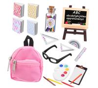 1 Set Miniature Simulatper Apprendimento Zaino e Adorabili Strumenti Creativi per Decorazione per Case