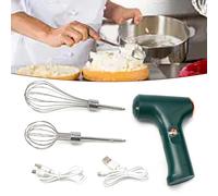 1 Set Mixer Manuale Cucina USB Elettrico per Cottura Torte Portatile Sbattitore