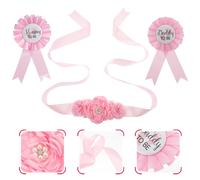 1 set Mommy Daddy Corsages Gravidanza Belly Belt Belt Mommy Daddy Sash