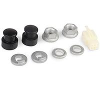 1 set mozzo per bici elettrica, asse motore, mozzo per bicicletta elettrica, asse motore M12, dado di bloccaggio anteriore, rondella di bloccaggio, copertura dado con mozzi dell'albero da 12 mm, ruote