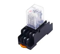 1 set MY3 HH53P MY3NJ Micro Mini Relè di potenza a bobina 11 pin 3NO 3NC Lampada LED 5 A CA 110 V 220 V con presa 12 V 24 V(AC 12V)
