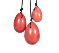 1 Set Naturale Rosa Quarzo Rosa Yoni Uova di Giada Cristallo Massaggio Stick Pietra Donne Kegel Exerciser-Anguria Uova Rosse