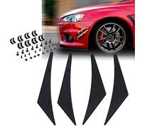 1 Set Nero Paraurti Labbro Pinne Canards Splitters Corpo Spoiler Sporty JDM Stile Racing Diffusore Universale Fit