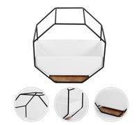 1 set Octagon sospeso di fiore appeso Flower Polti per parete Display FlowerPot