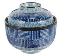 1 Set of Japanese Style Soup Bowl Covered Soup Bowl Multi-function Soup Bowl with Spoon