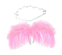 1 Set oggetti di scena per le del ala di fata campanello Decorazioni per costumi fotografici oggetti di scena fotografici arredamento per piuma rosa IWOWHERO