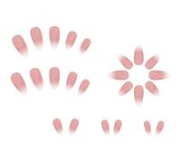 1 Set Omber Colle Su Punte Francesi Falso Acrilico Sfumature Artificiali Falso Delle Donne Copertura Completa Unghie