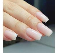 1 Set Omber Press On Nails Colle Su Unghie Punte Francesi Falso Acrilico Sfumature Artificiali Falso Donna Piazza Chiodo Falso