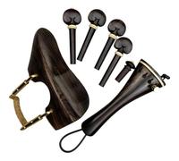 1 Set Parti di raccordi per violino per mentoniera di dimensioni 4/4 Brecket Cordiera Gut Pioli Puntale in sughero Violino accessori per violino