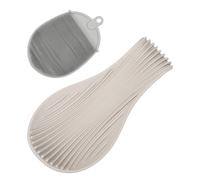 1 Set per Silicone Spoon Rest Portacucchiai in Silicone Khaki/Grigio