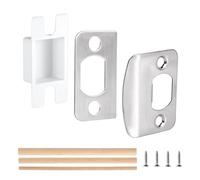 1 Set Piastra di Chiusura Della Porta, Standard Restauratore Della Serratura Della Porta con Distanziale e Scatola Antipolvere Piastra di Riscontro Serratura di Riparazione con Viti