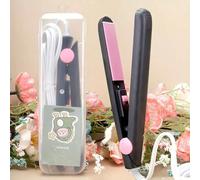 1 Set Piastra Elettrica Ceramica per Capelli Lisci e Ricci, molletta per Frangia e Barba, Stile Regalo Mini Piastra per Capelli Portatile multicoloreABS