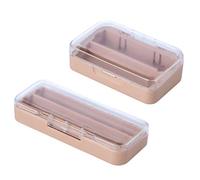 1 Set Plastic Lipstick Case Cosmetic Storage Box makeup storage case clear plastic container traveling makeup case lipstick organizer case travel toiletry containers clear lipstick (Color : Orange)