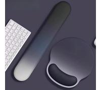 1 set Poggiamani e tappetino per mouse, design 3D, in schiuma viscoelastica, antiscivolo, adatto per donne e uomini Sfumatura rosa e viola [vassoio tastiera + tappetino mouse],Sfumatura blu e nero [va