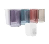 1 set portaspazzolino da denti in plastica parete, organizer bagno, supporto for tazza robusta