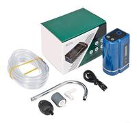 1 set portatile da pesca pompa ad aria 3-5L/min AC/DC doppio uso ossigenatore con luce LED per acquario stagno campeggio pesca notturna blu (2200 mAh pesca)