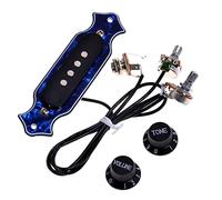 1 Set Pre- cablato 4- stringa Singola Bobina Per Chitarra Per Chitarra Per Chitarra Per Chitarra Con Pentole Per Manopole Del Volume Pickup chitarra elettrica (Color : Blue Pearl)