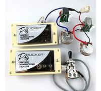 1 set Probucker Alnico ponte Pickups e collo con Pro cablaggio pentole e 3 vie interruttori per Epiphone/Gibson Guitar Chrome(Cream ring)