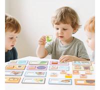 1 Set Puzzle di Abbinamento di Habitat o Scene di Animali per Bambini, Include Abbondanti Veicoli o Animali Carini, Utilizzando Blocchi di Costruzione per Guidare la Cognizione dei Bambini di Relazion