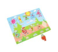 1 Set Puzzle Educativo per Cognitivo per Sviluppo Coordinazione Mano Occhio Didattico Resistente e Leggero per Apprendimento Prescolare